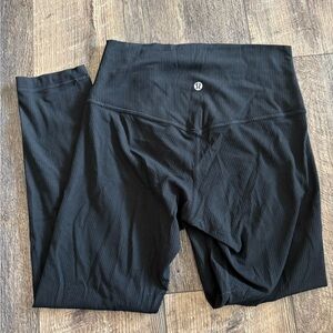 Lululemon Black Ribbed 7/8 Leggings